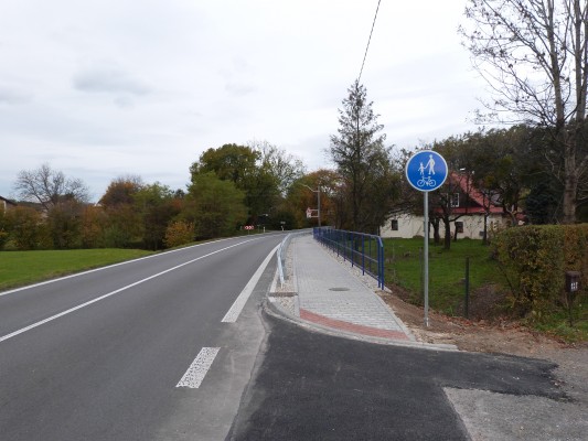 Chodník Nebory směr Český Těšín