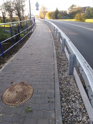 Chodník Nebory směr Český Těšín