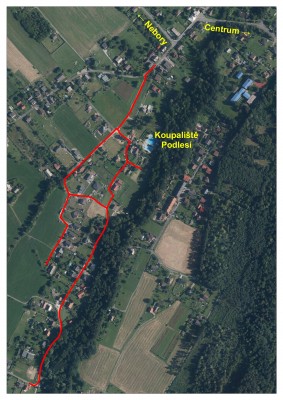 Trasa vodovodního řadu