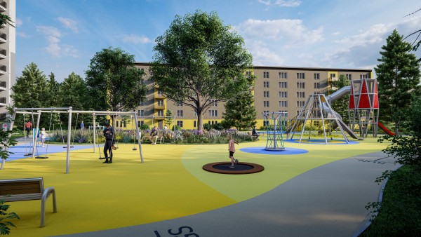 Dětské hřiště u knihovny