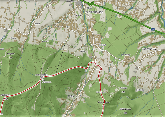 Cyklostezka kolem Tyrky