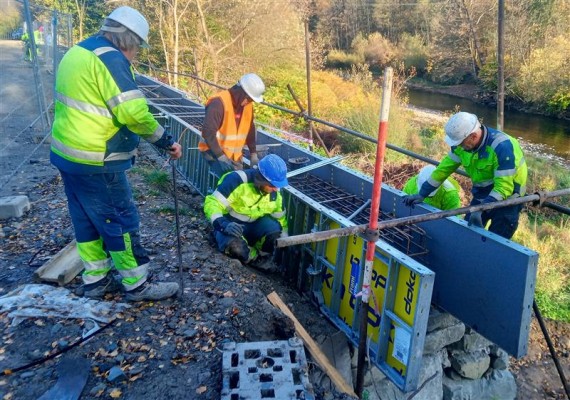 Zajištění svahových břehů Olše