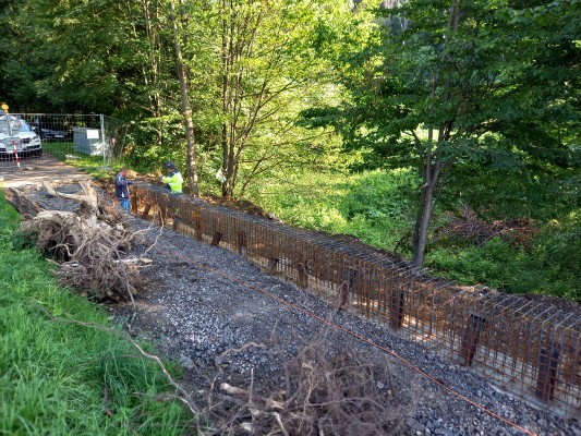 Zajištění svahových břehů Olše