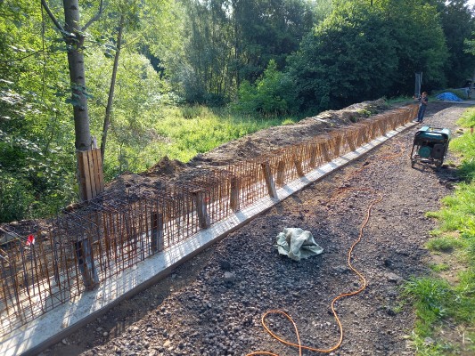 Zajištění svahových břehů Olše